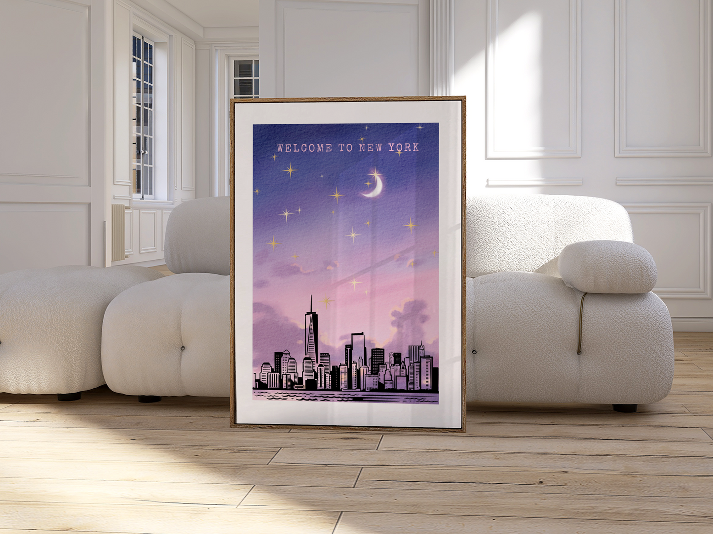 Welcome To New York (Border) Watercolor Swiftie Themed Poster