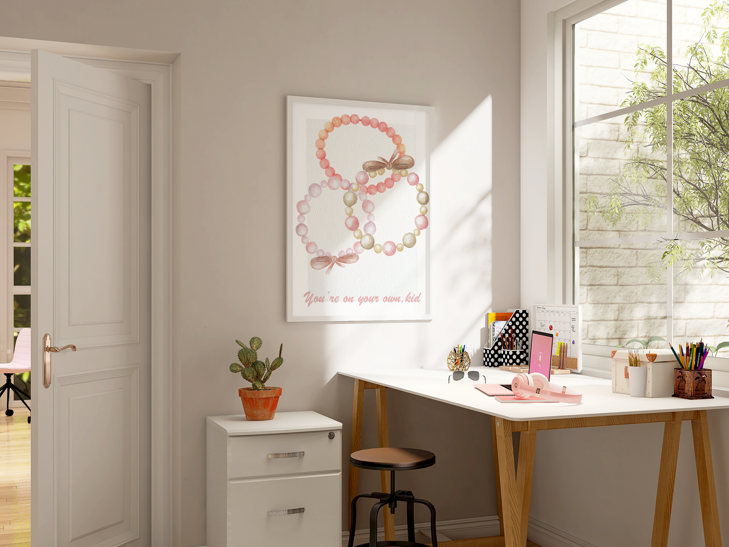 You're On Your Own, Kid Watercolor Swiftie Themed Poster