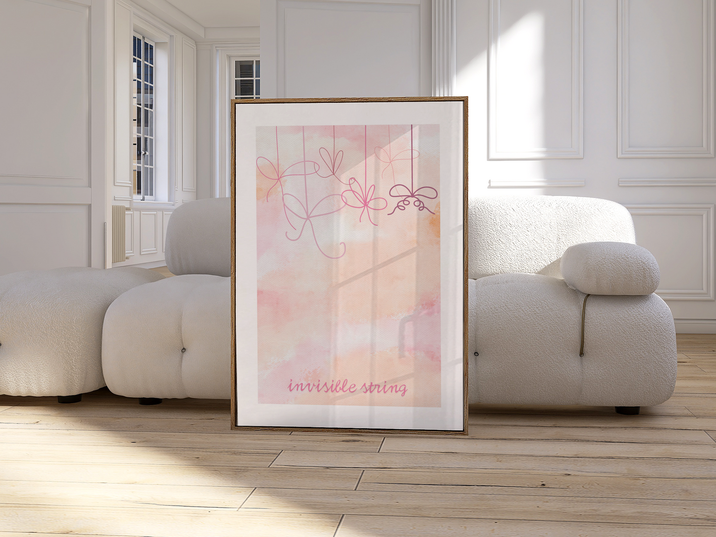 Invisible String (Border) Watercolor Swiftie Themed Poster